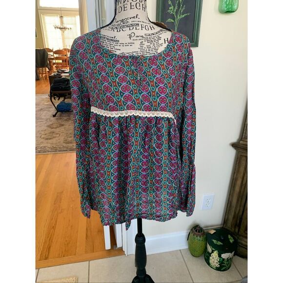 NATURAL LIFE Tops - NWT Natural Life Bohemian Style Peasant Blouse